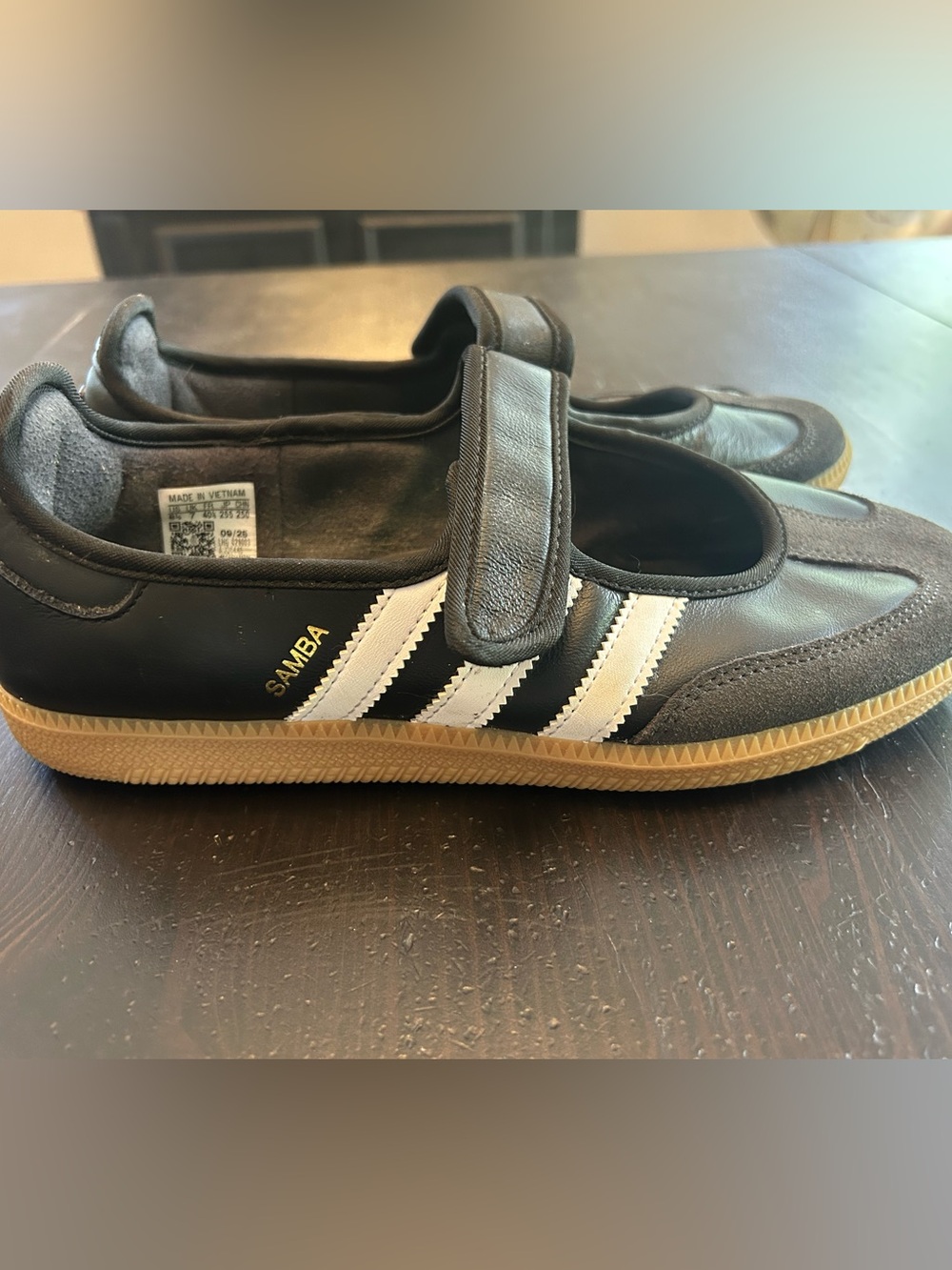 Adidas Samba Mary Jane Size 8.5 Like New Black White
